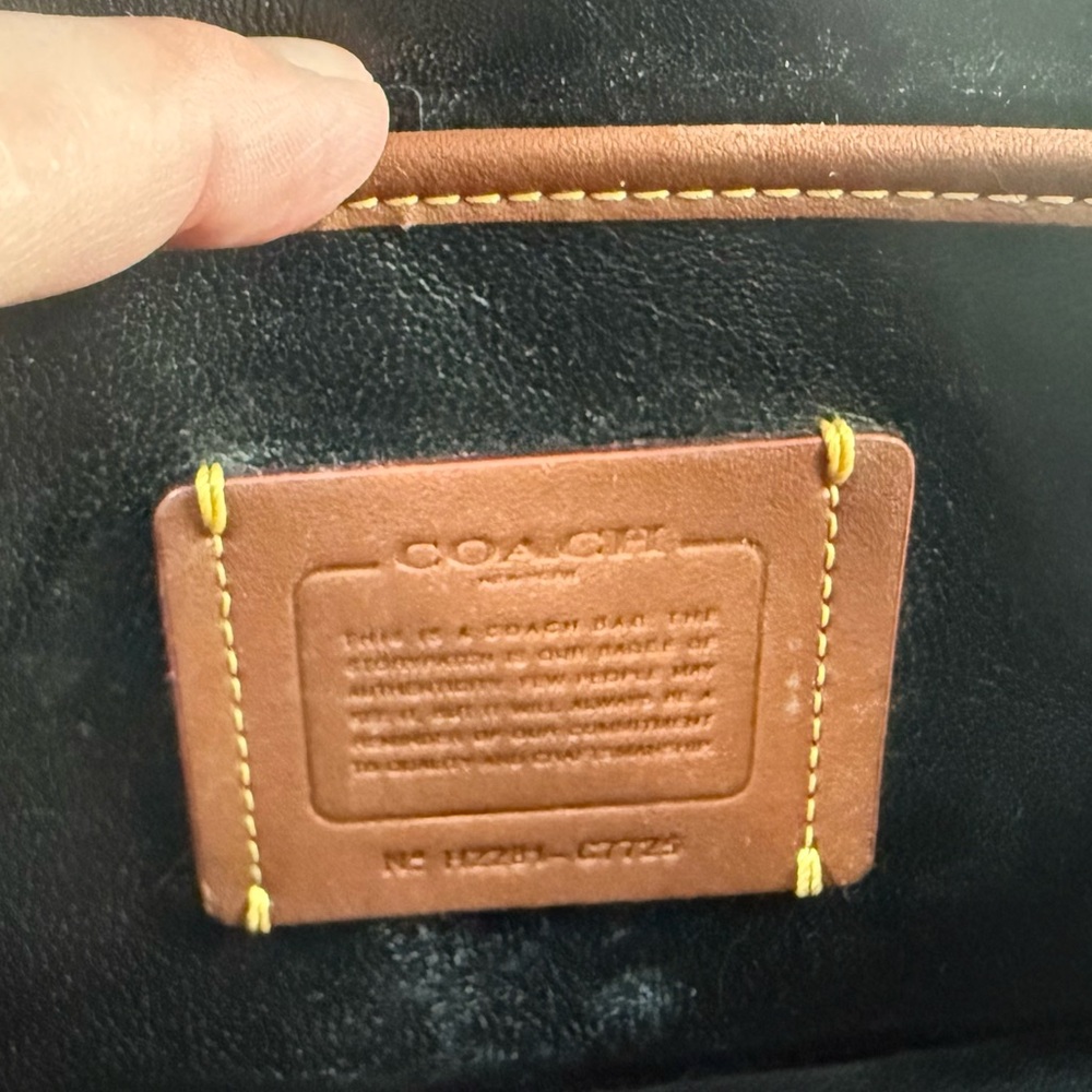 EUC Coach Quilted Studio Shoulder Bag in Black Nappa Leather with Gold Accents - Picture 9 of 11